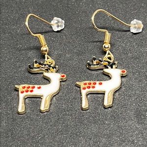 Earrings‎ Christmas reindeer Rudolph
